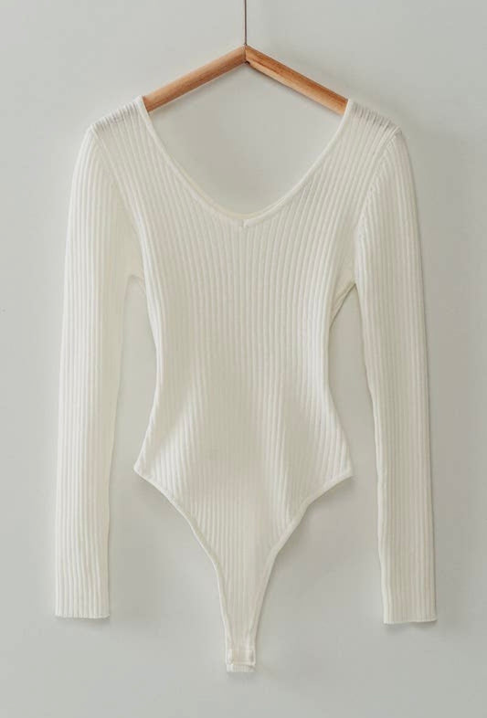 Ribbed bodysuit {cream}