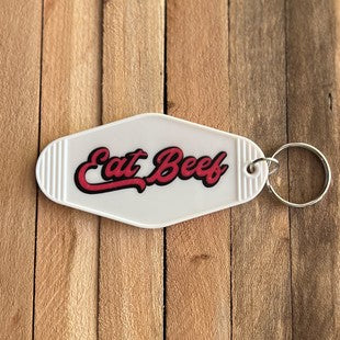 Eat beef keychain