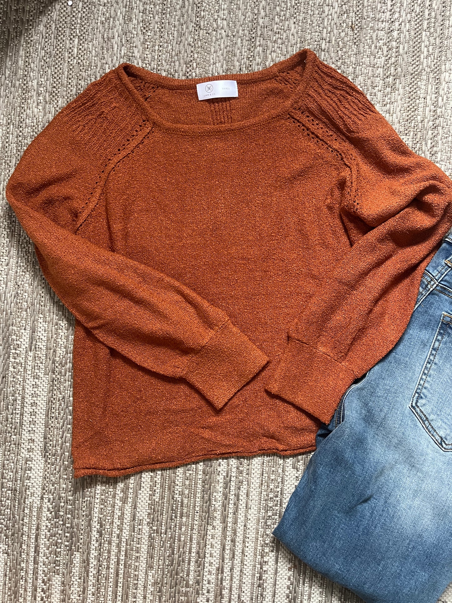 Burnt orange sweater