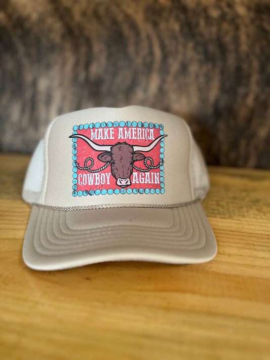 American cowboy trucker hat