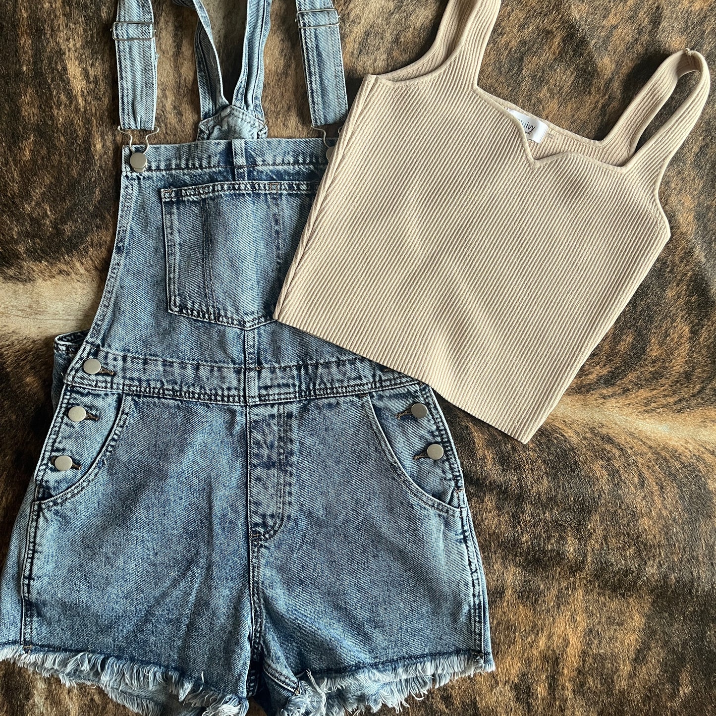 Denim overalls