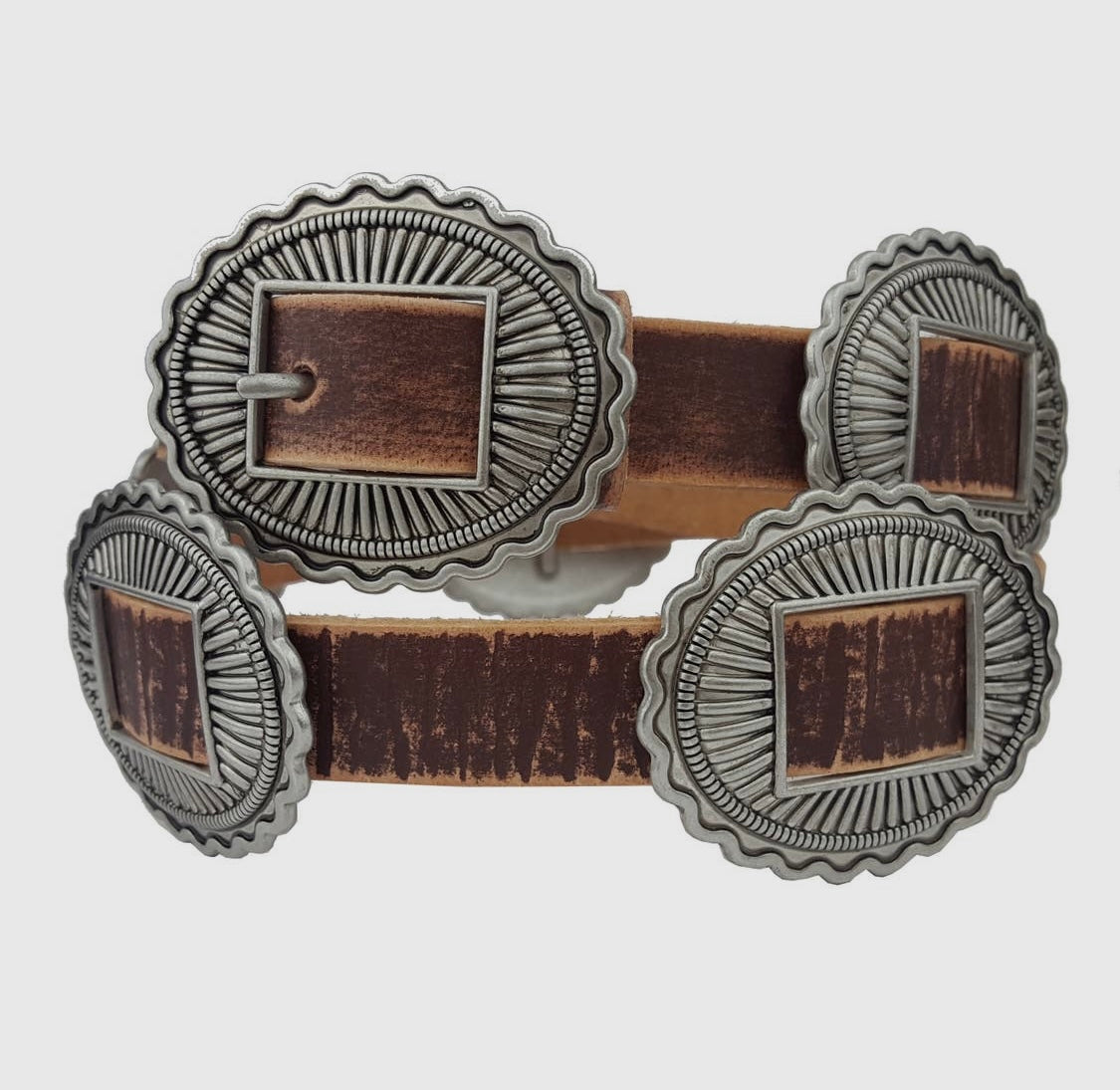 Brown concho belt