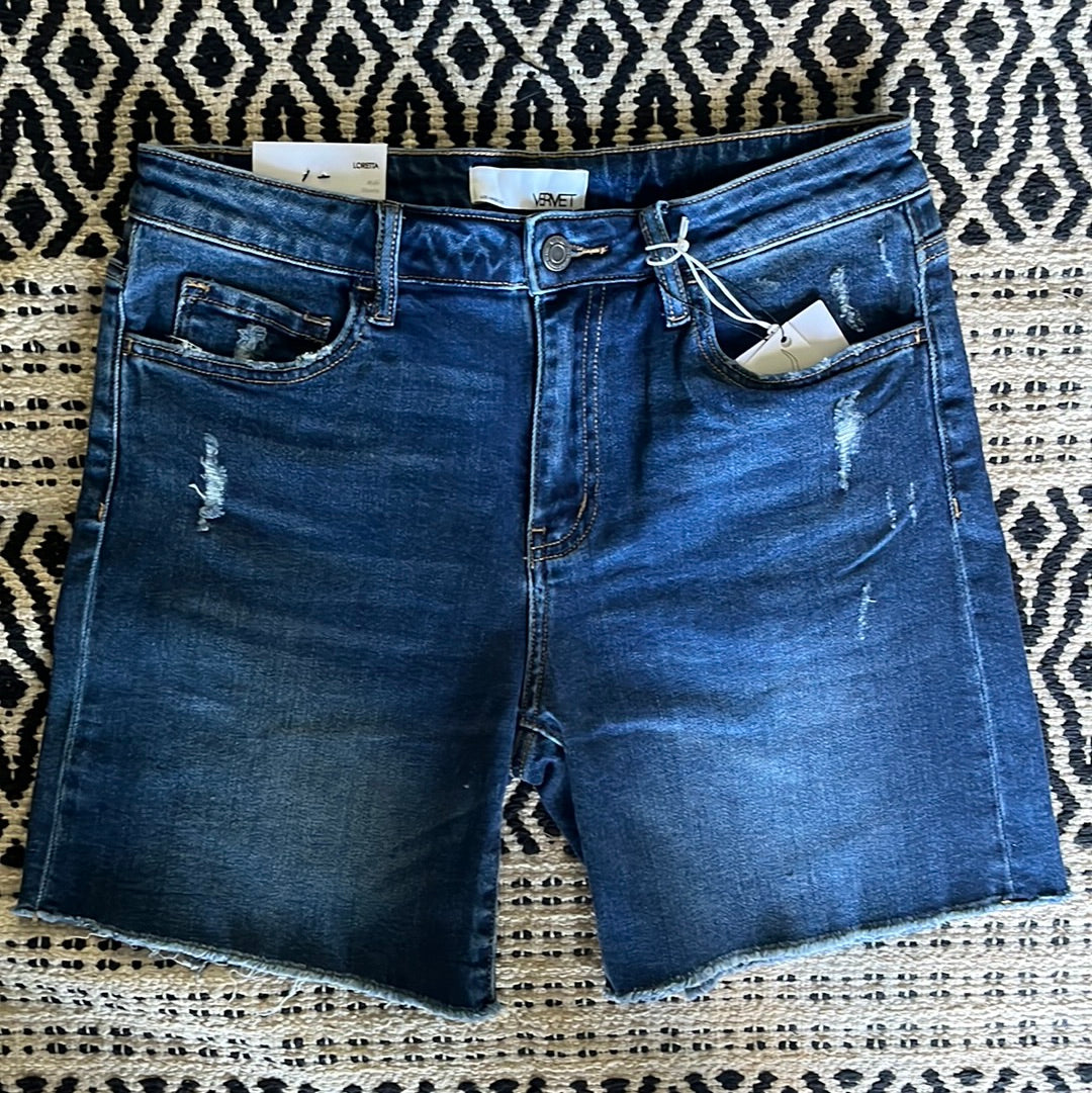 Mid rise midi shorts