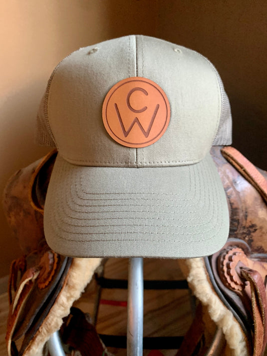 CW leather patch hat