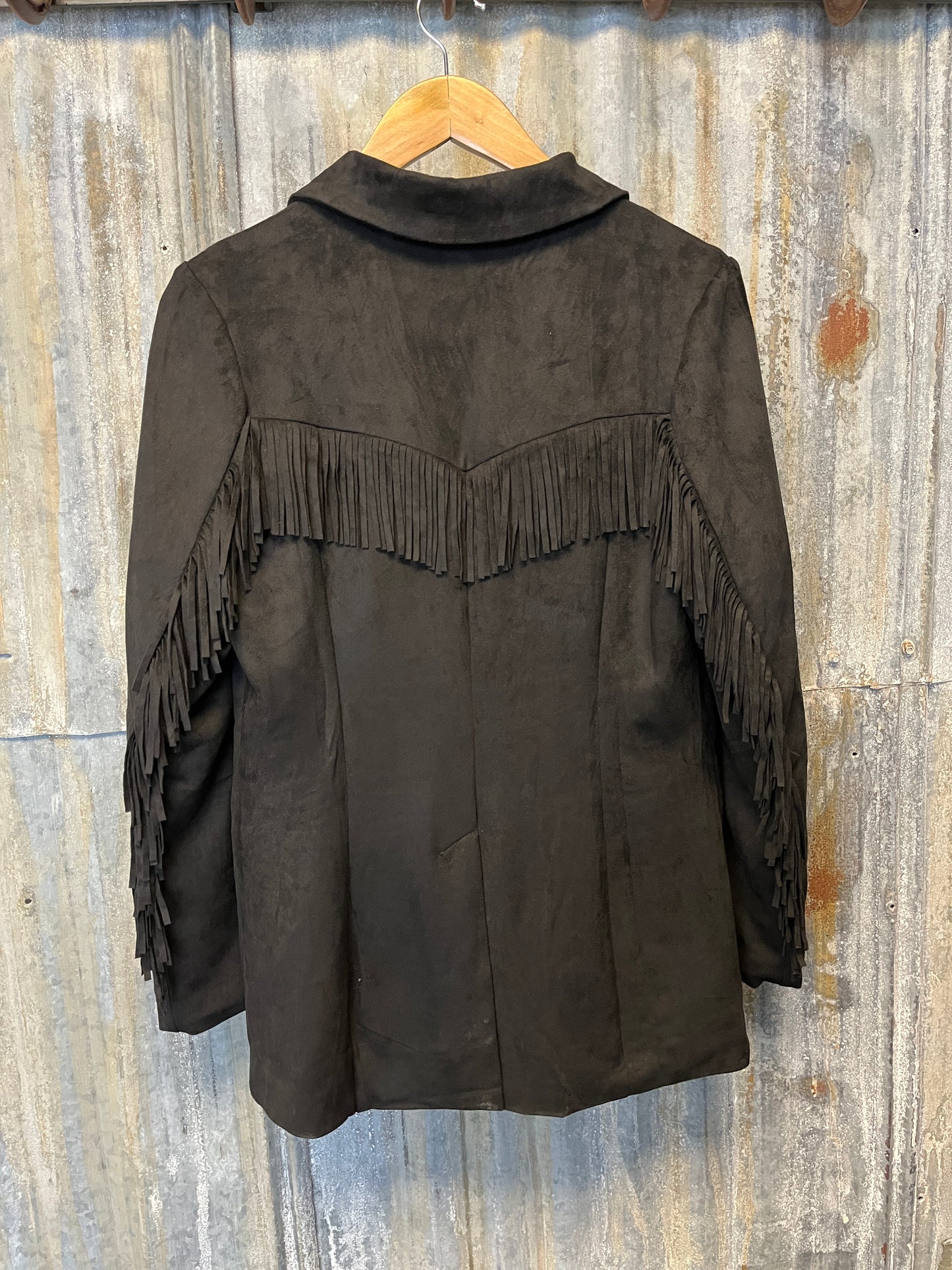 Black fringe jacket